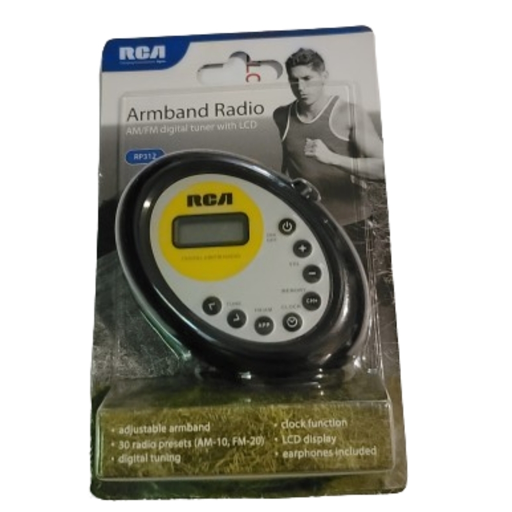 RCA AM/FM Armband Radio - Black.  Model RP312 FACTORY SEALED new